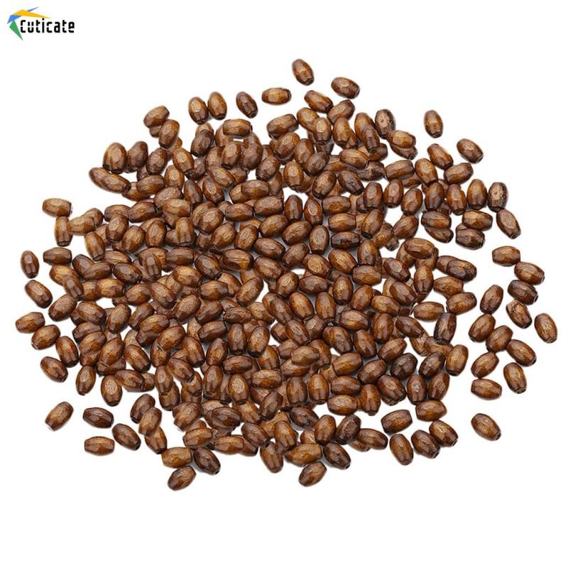 Cuticate 500 Chiếc Hạt Gỗ Tự Nhiên Tròn Hình Bầu Dục Hạt Gỗ Số Lượng Lớn Rất Nhiều Bóng Để Trang Sức Làm Tóc Thủ Công DIY Macrame Mân Côi Vòng Tay Vòng Cổ