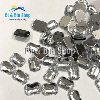 Đá Kết Chữ Nhật Đính Kết Trang Phục Thời Trang, Làm Phụ Kiện Trang Trí Vương Miện