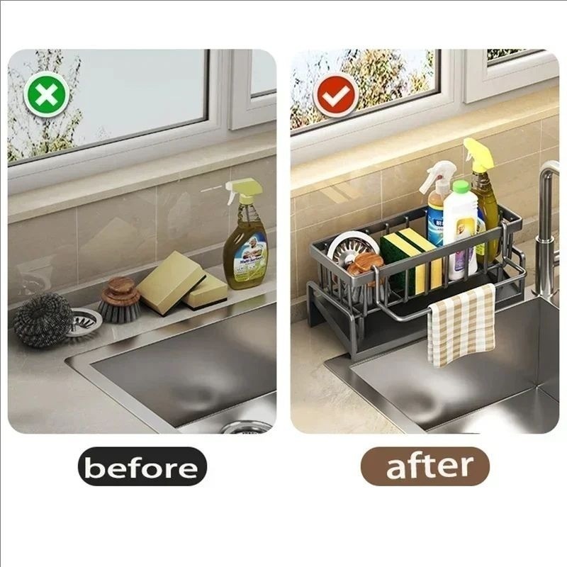 Giỏ đựng đồ thoát nước bồn rửa sử dụng hàng ngày cho gia đình - Nhà bếp bền bỉ Vật dụng nhỏ Kệ phơi khăn