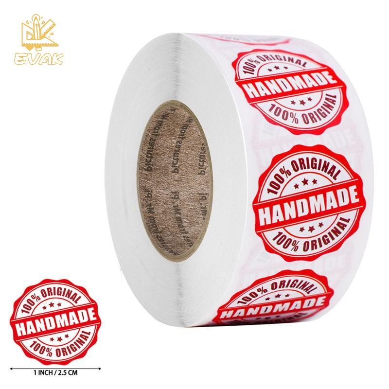Alittlesetrtu 500 Cái / Cuộn Thủ Công Thủ Công Niêm Phong Miếng Dán Sổ Lưu Niệm Quà Tặng Văn Phòng Phẩm Nhãn Dán Bánh Nướng Với Tình Yêu Cảm Ơn Bạn Dán VN
