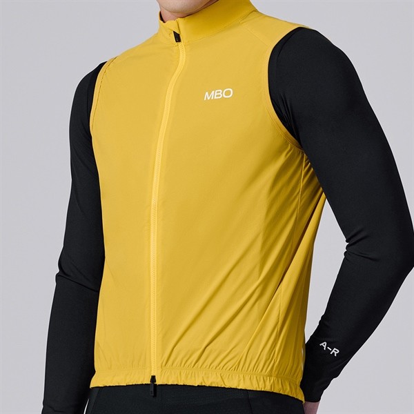 V320 - Áo Gió Gile Đạp Xe MBO Nam Yellow, Áo Khoác Ba Lỗ Đạp Xe Thu Đông