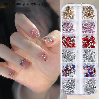 [savemoneyeveryday] 12 Lưới Móng Tay Kim Cương Giả Mặt Sau Phẳng Làm Đẹp Móng Tay Diy Trang Trí 3d Làm Móng Tay Nghệ Thuật Trang Trí Cho Bé Gái [vn]