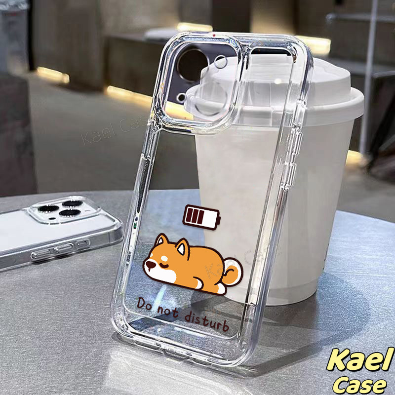 Ốp Lưng IPhone Tương Thích Cho IP 16 15 Pro Max 11 12 13 14 Pro Max X XR XS Max 7Plus 8Plus Sạc Corgi Silicon Trong Suốt Mềm Thời Trang -KL