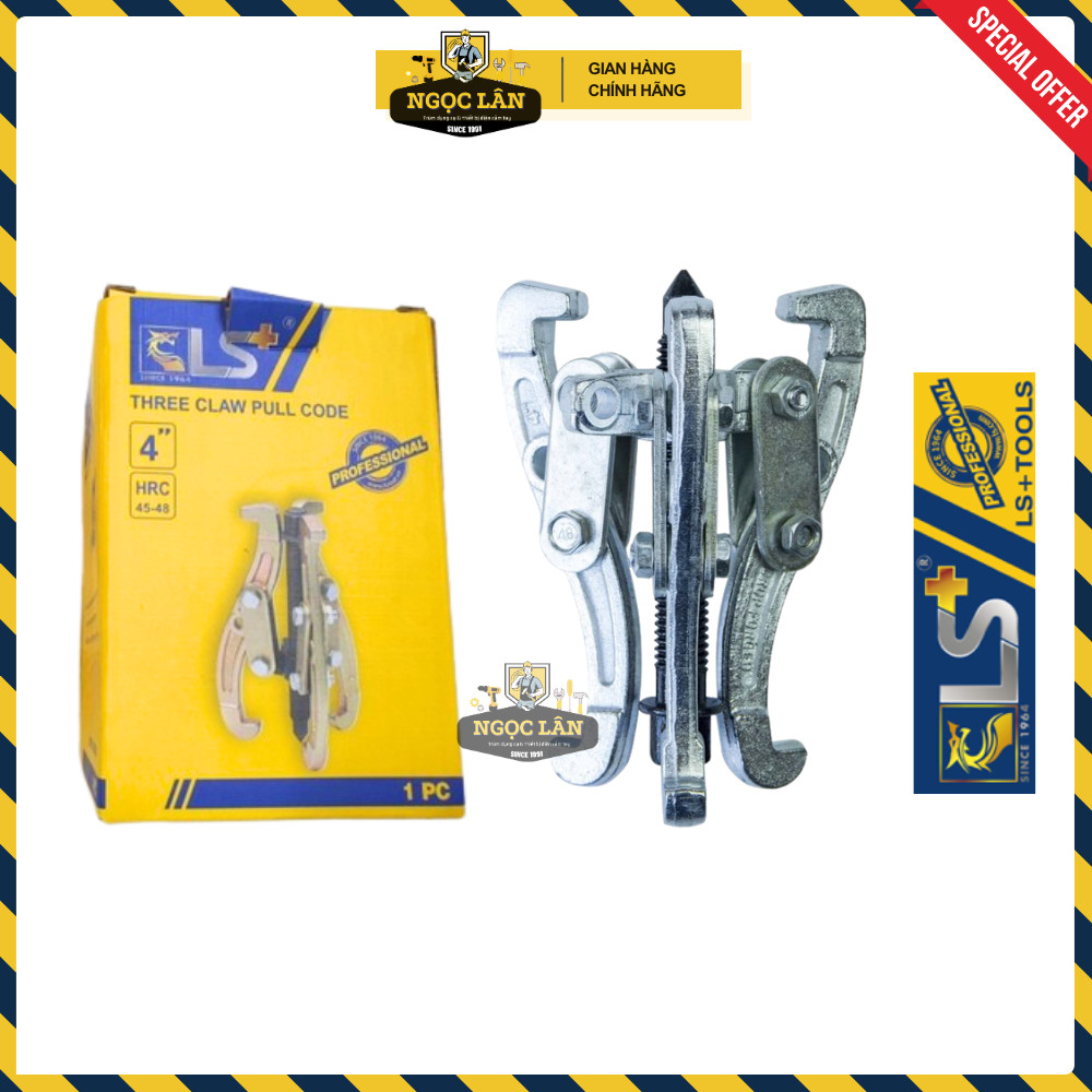 [Chính hãng LS+] Cảo 3 Chấu, Vam 3 càng LS+ Thép CRV độ cứng cao 2 chức năng (có thể chuyển cảo 2 chân)
