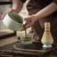 SNUGHOUSE 4 Máy đánh trứng Matcha Nhật Bản, Bộ trà Matcha truyền thống bằng gốm tre, Bộ trà thìa cà phê có thể tái sử dụng Dụng cụ làm trà
