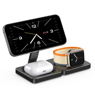 SHEREN Di Động 3in1 Sạc Không Dây Điện Thoại Di Động Đế Sạc Nhanh Thích Hợp Cho Apple Watch