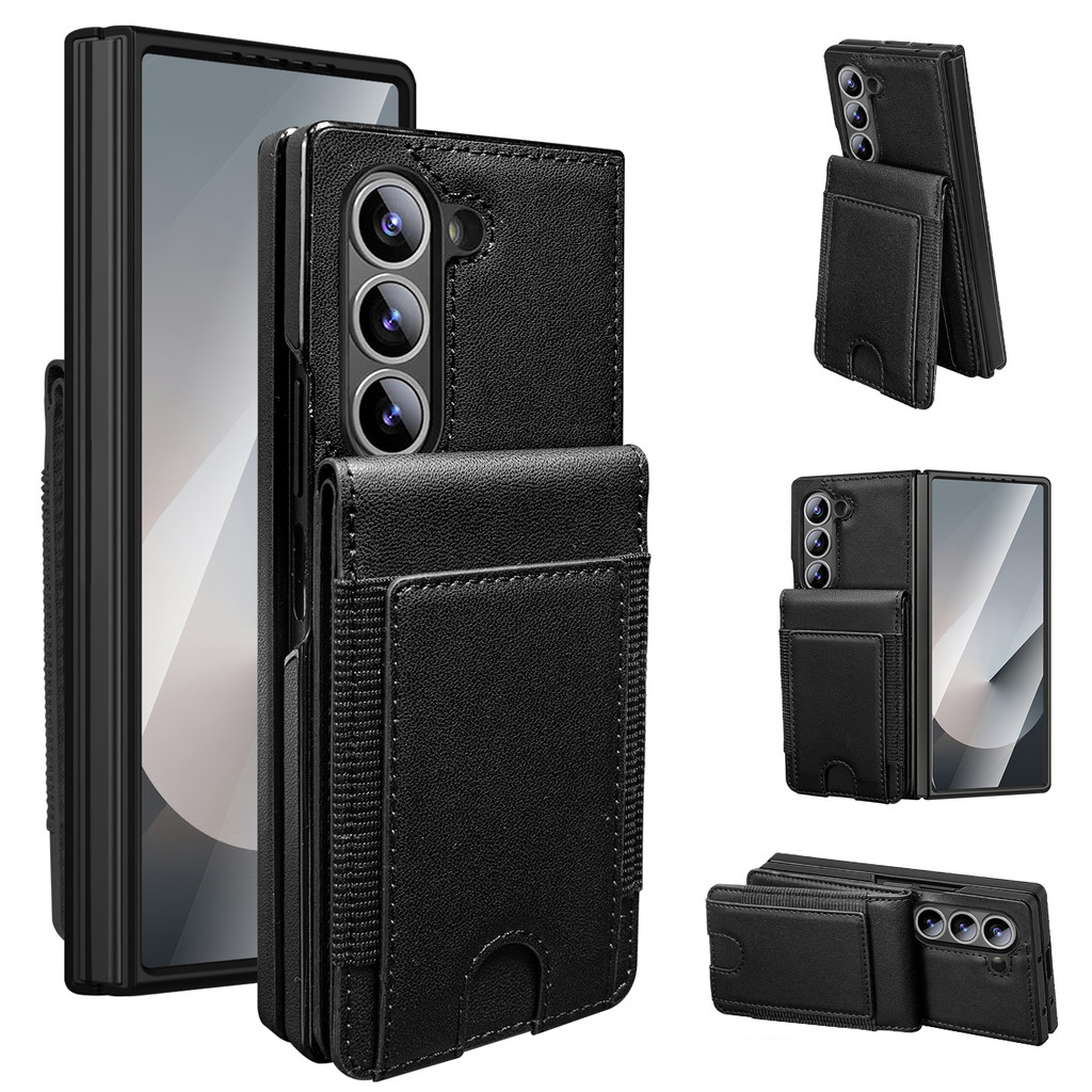 Ví Thẻ Solt Giá Đỡ Đứng Ốp Lưng Điện Thoại Samsung Galaxy Z Fold 7 6 5 4 3 Fold7 Fold6 Fold5 Fold4 Fold3 5G Thép Phim Bảo Vệ Thả