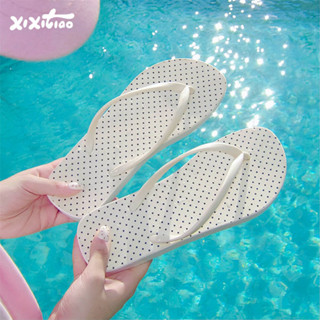 XIXITIAO Dép Chấm Bi Đơn Giản Dành Cho Nữ Thích Hợp Để Đi Chơi Ngoài Trời Hoặc Đi Biển Vào Mùa Hè