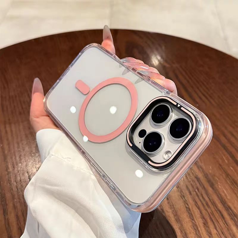 Ốp lưng cứng acrylic trong suốt / Giá đỡ tương thích cho iPhone 12 pro max 13 pro max 14 pro max 15 pro max 16 pro max