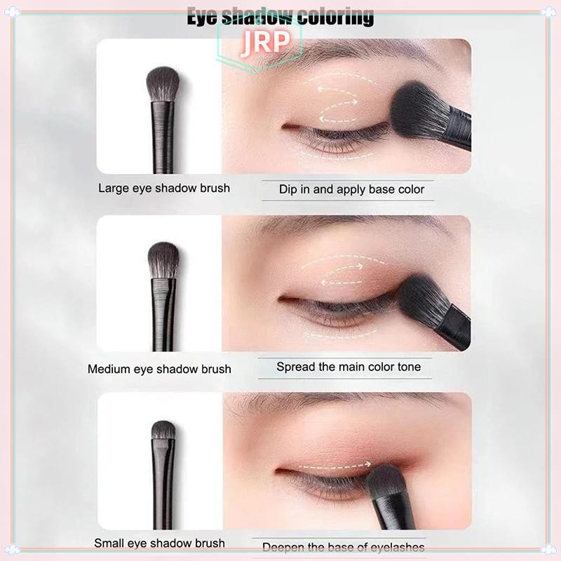 SmallbrainsJr Bộ cọ trang điểm đa năng cho mắt: phấn mắt, lông mày, contour, kẻ viền, dùng cho nữ