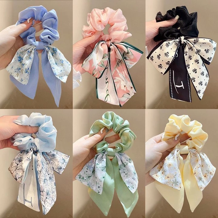 Phong cách mới dành cho nữ Dây buộc tóc nơ thời trang Hàn Quốc