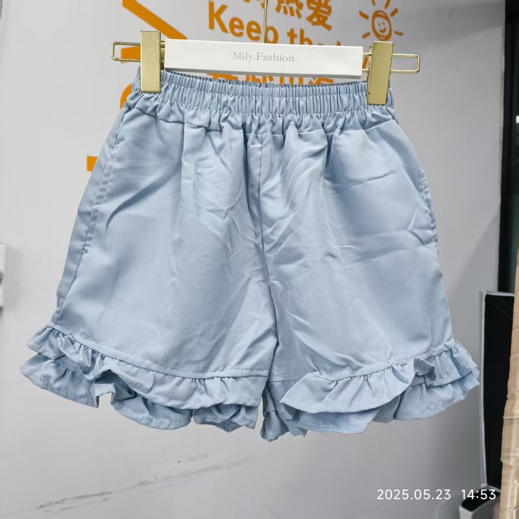 Milyfashion Fungus Edge Wide-Leg Quần Short Thường Ngày Mùa Hè Phong Cách Mới Nữ Tính Co Giãn Cao Cấp Ôm Hơn Nhìn Quần Short Nữ