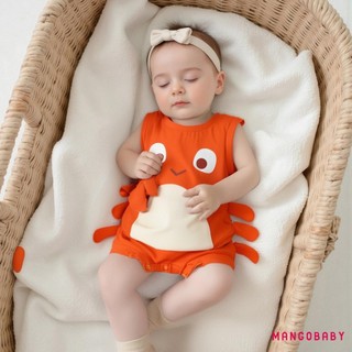 MG-Baby Jumpsuit Không Tay Cổ Tôm Hùm Áo Liền Quần Mùa Hè Cho Bé Gái Bé Trai