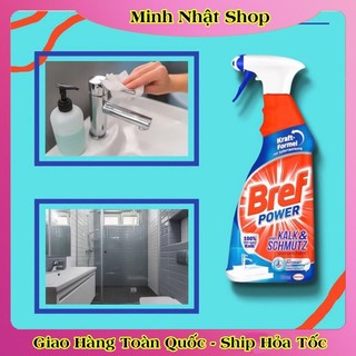 [Mẫu mới nhất] Chai Xịt Tẩy Cặn Canxi Inox Bref Power Dung Tích 750ml Vệ Sinh Vòi Sen, Vách Kính -Hàng Nội Địa Đức