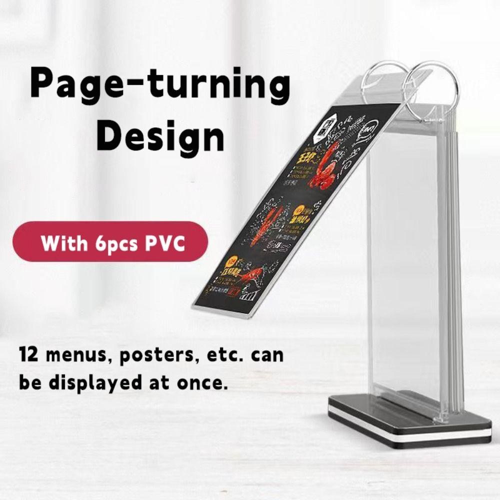 Giá đỡ màn hình máy tính để bàn GETVOW, Giá đỡ thẻ bưu thiếp Acrylic A4 / A5 / A6, Màn hình đa góc Thiết kế xoay trang Đơn rời Giá trưng bày nhãn trưng bày Phòng trưng bày