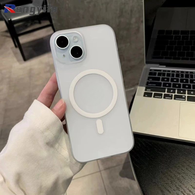 Ốp Điện Thoại Từ Tính Mờ Cho Xiaomi 15 Ultra 14 13 13T 12 12T Pro 11 Ultra 10S Civi 5 Pro Vỏ Kinh Doanh Đơn Giản Dễ Thương Màu Trơn Sạc Không Dây Đá Sương Mù Cứng Mờ Ốp Lưng
