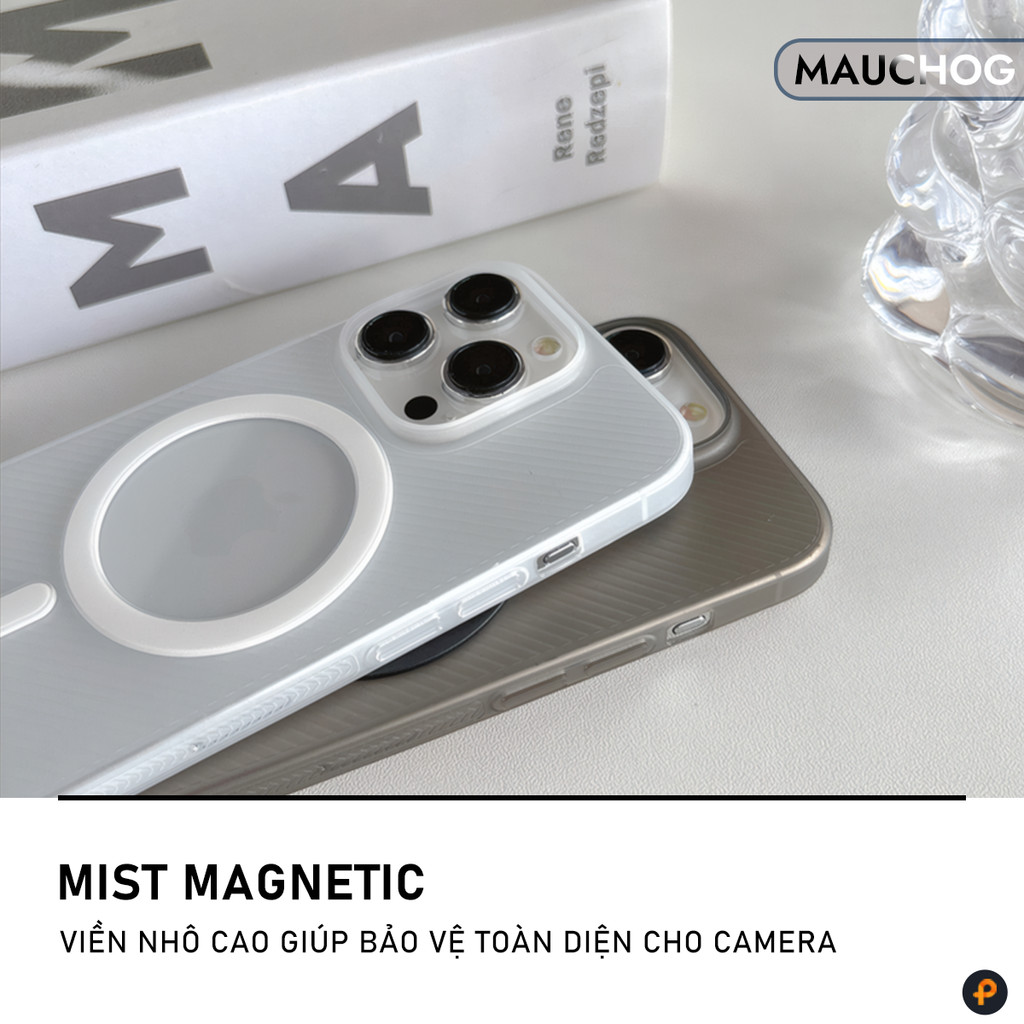 Ốp Lưng Siêu Mỏng Hỗ Trợ Sạc Không Dây Chống Trơn Trượt Cho Điện Thoại iPhone 17 Pro Max 16 15 14 13