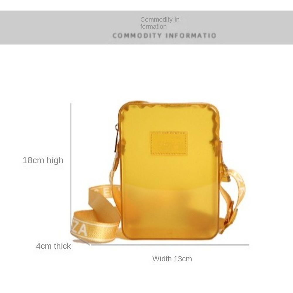 HOBBYIN Túi đeo chéo HOBBYIN, Túi nhựa PVC trong suốt, Túi đựng son môi chống thấm nước màu trơn Túi đựng điện thoại cho bé gái