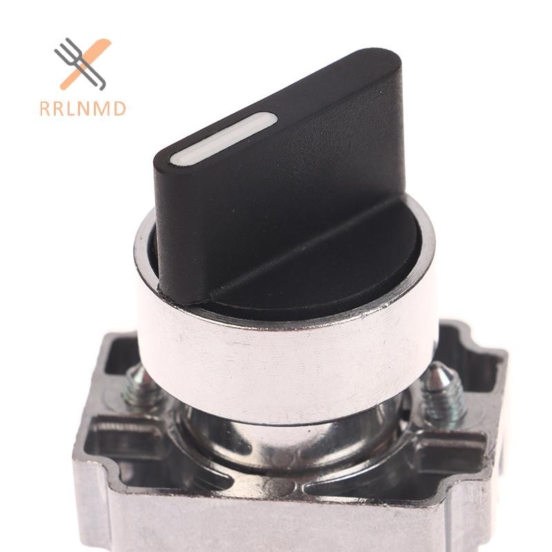 RRLNMD 1 Nút Nhấn 22mm Công Tắc Xoay XB2-BD25 BD53 1NO1NC 2NO 2 / 3 Vị Trí Tự Khóa Tự Đặt Lại Bộ Chọn Núm Công Tắc MỚI