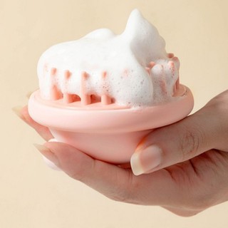 Bàn chải gội đầu silicon hình nơ, massage làm sạch sâu giảm ngứa ngăn rụng tóc ANGIHOME
