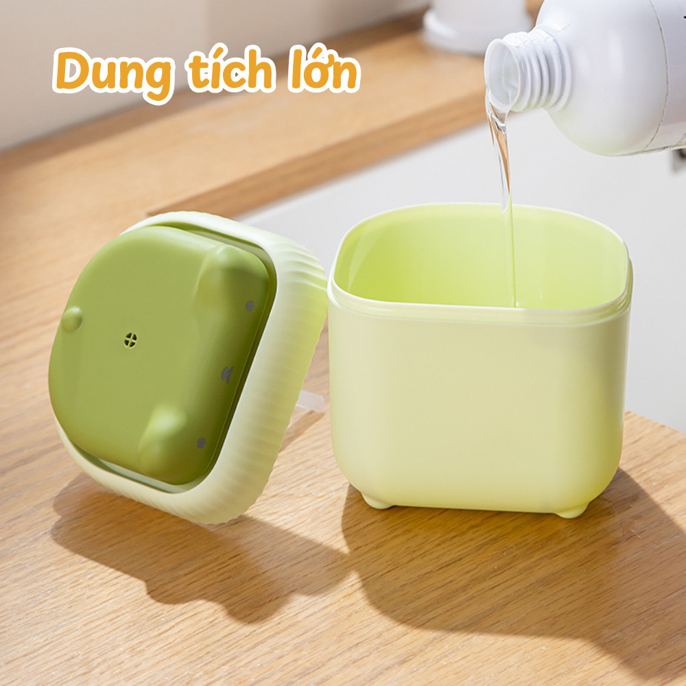 Hộp Đựng Nước Rửa Chén Bát Mèo Con Dạng Nhấn Tiện Lợi - Nhả Nước Rửa Bát Tự Động, Bình Chiết Nước Rửa Tay