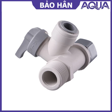 Van cấp máy lọc nước, Van chia nước đầu nguồn - Khẩu khoá ren 21 ra ống 10mm - Linh kiện máy lọc nước