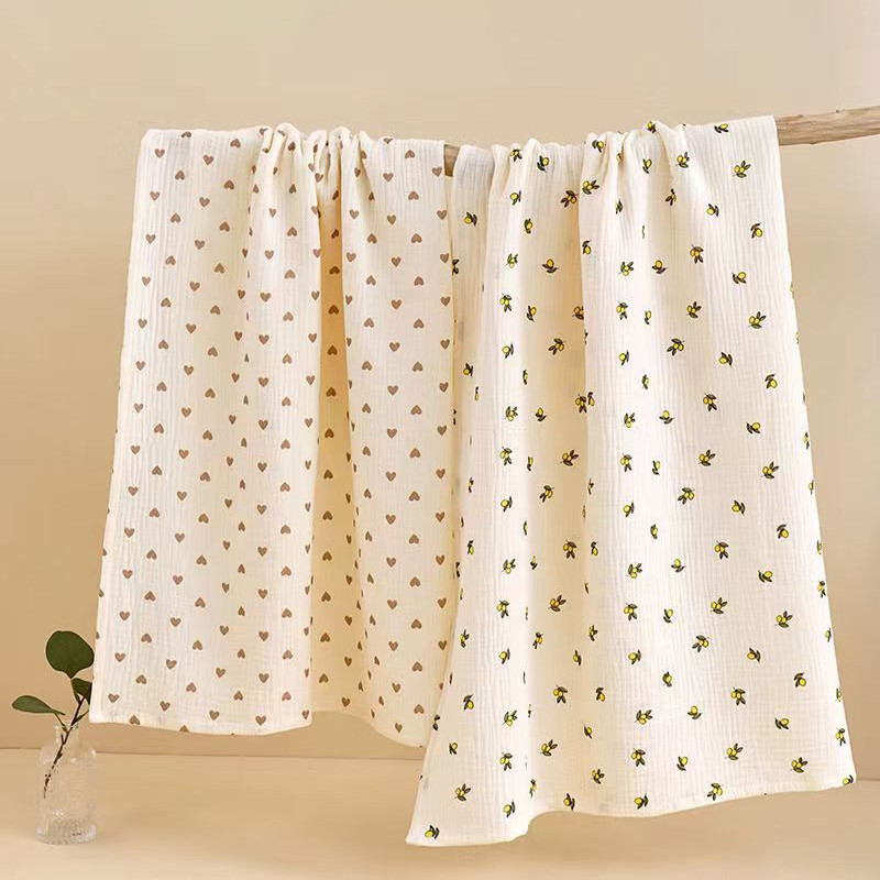 Khăn tắm sợi tre cho bé 2 lớp Muslin mềm mại,đa năng phong cách Hàn,mềm,thấm hút tốt,ko bụi vải (70x80cm)
