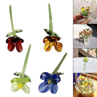 LOVIVER Mini Thủy Tinh Hoa Hình Hoa Thủ Công Quà Tặng Trang Trí Trang Trí Cho Nữ Bé Gái Văn Phòng Lễ Tạ Ơn Phòng Ngày Lễ Tình Nhân