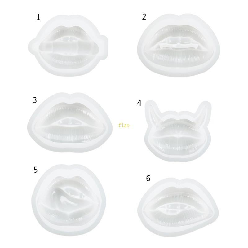 Flgo Silicone DIY Đồ Trang Trí Khuôn Trang Trí Bàn Full Môi Hình Chất Liệu Silicon