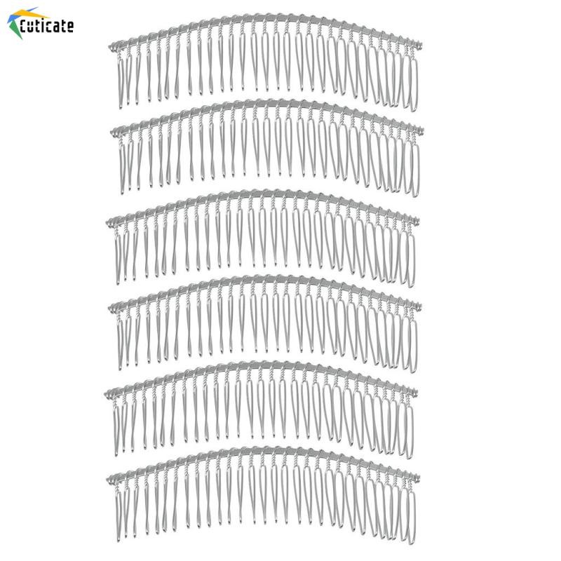 Cuticate 6 Miếng Kẹp Tóc Lược Cưới 30 Phụ Kiện Tóc Cô Dâu Cưới (37 x 108 mm)
