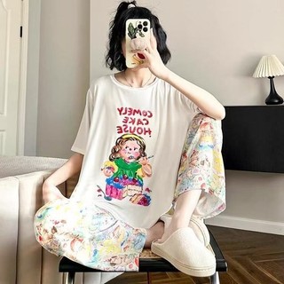 2025 Bộ Đồ Ngủ Nữ Mỏng Phù Hợp Nữ Plus Size Casual Homewear Xuân Thu 6.9