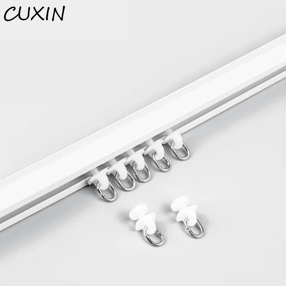CUXIN 20 Cái / gói Rèm Móc Con Lăn, Trượt Nhựa Mịn Màn Theo Dõi Ròng ...