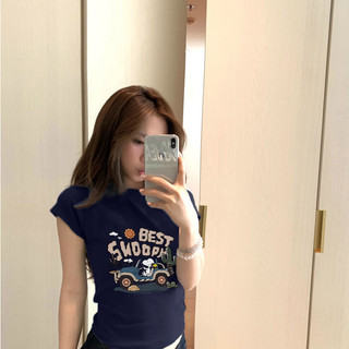 áo thun ôm body chất  kiểu nữ sexy áo style Xanh tím than mùa hè Eleclassm áo baby tee