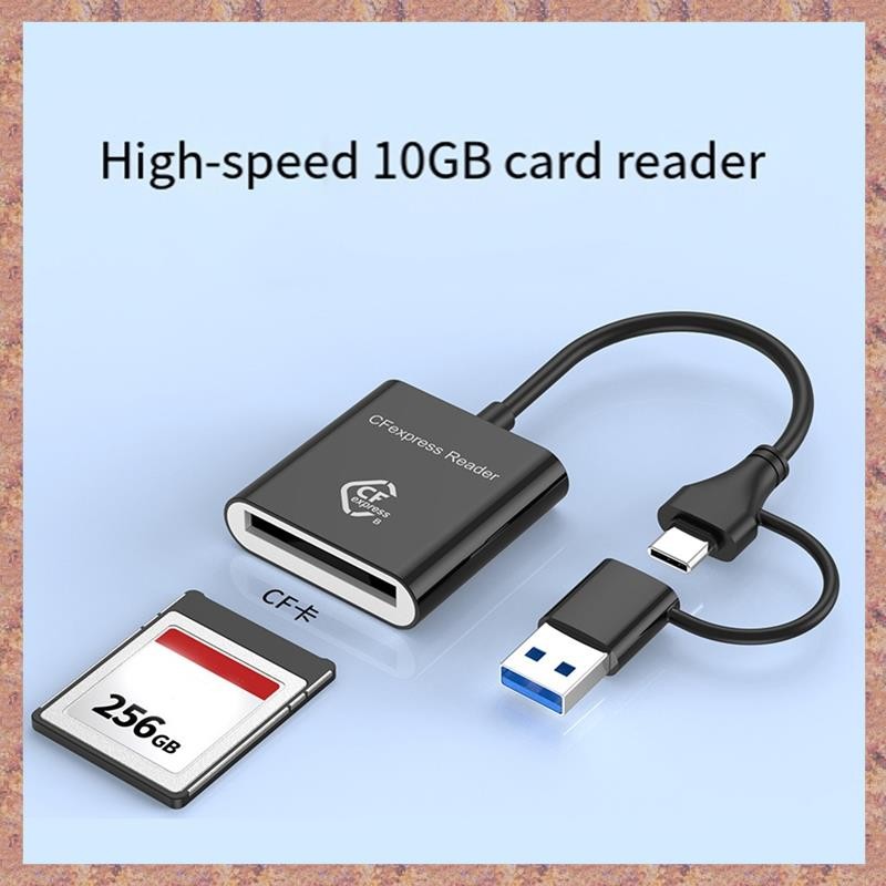 Đầu đọc thẻ CFexpress Type B tốc độ cao USB3.2 Gen2 Đầu đọc thẻ CFe USB-C cho Android Win XP / Vista / 7 / 8 / 8.1 / 10 / 11 OS 10Gbps USB3.2 Gen2 USB-C (R F C V)