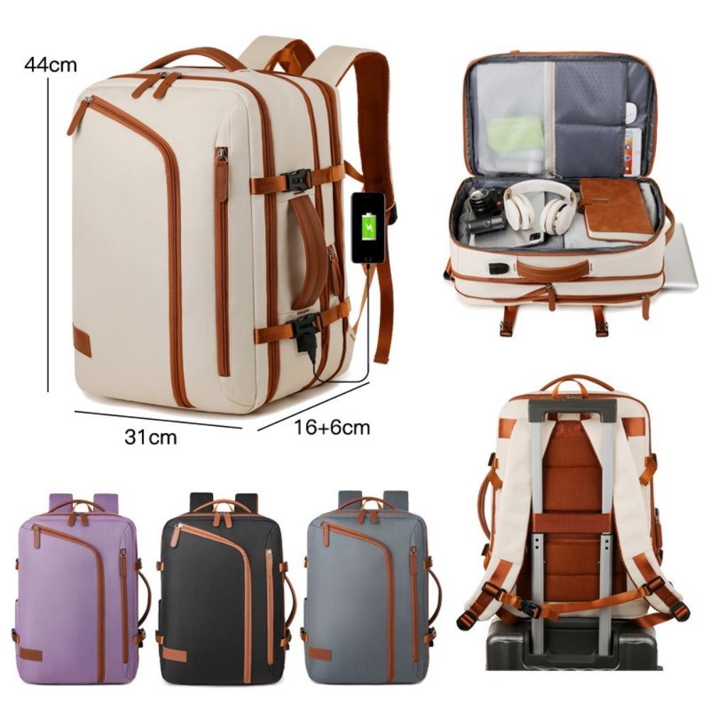 Túi đựng hành lý HOBBYIN, Ba lô du lịch 15,6 inch dung tích lớn, Cổng sạc USB Túi đi học thông thường chống nước đa chức năng dành cho học sinh