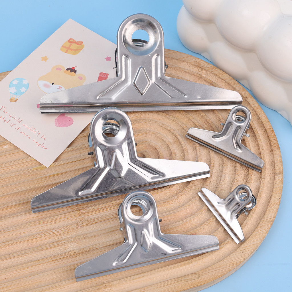 [H & L] Dụng cụ sắp xếp tài liệu bằng thép không gỉ có kết thúc không độc hại, hoạt động một tay cho văn phòng / học tập / gia đình, Kẹp giấy kim loại bền