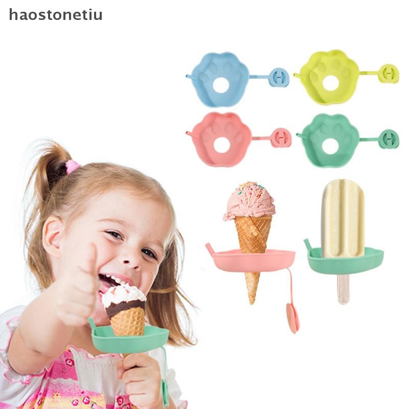 HA Silicone Popsicle Holders cho trẻ em, Hộp đựng đồ đông lạnh không lộn xộn có ống hút, Hộp đựng kem không lộn xộn cho trẻ em n