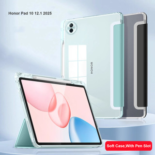 Ốp chống rơi khe cắm bút trong suốt cho Honor Pad 10 12.1 "HEY3-W00 / HEY3-W10 Pad 9 MagicPad 2 GT Pro 12.3 Tablet GT 11.5 2025 X9a V9 11.5 X8a X9 Vỏ bảo vệ da ba lần