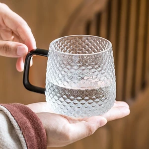 Ly, Cốc Thủy Tinh Họa Tiết Vẩy Cá Dùng Uống Trà Cà Phê Decor Quán Cà Phê, Phòng Khách