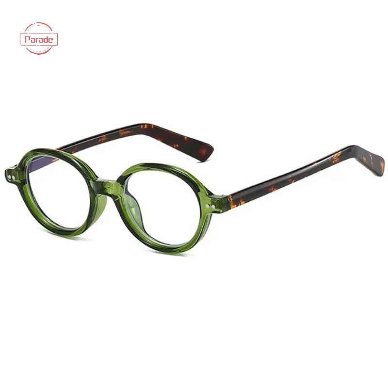 Điễn hành thời trang chống ánh sáng xanh kính retro hình bầu dục nghệ thuật quang mắt kính khung hình elip nhỏ VN