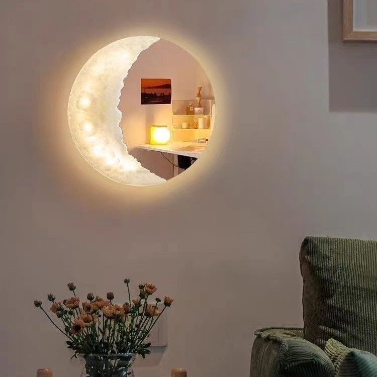 Đèn tường hình mặt trăng-Thiết kế tối giản hiện đại-Perfect cho phòng ngủ, hành lang hoặc đèn trang trí