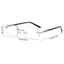 Kính đọc sách viễn thị WEETW, Kính cận thị không khung chăm sóc thị lực nhẹ, Công suất ống kính kính kính + 100 đến + 400 Kính mắt nhìn xa hoàn thiện cổ điển hợp thời trang