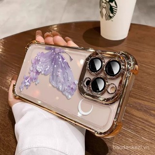 Ốp điện thoại hình bướm bền cho OPPO Reno 13F 11F 12F 10 10Pro 9 9Pro 12Pro 11 11Pro 8 8Pro 8T 7 7SE 7 6 5 Pro 5G Bảo vệ bốn góc