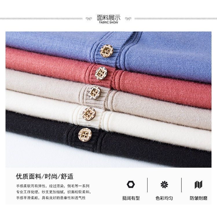 Áo len nữ hàng đầu mùa xuân thu mới Áo len dệt kim