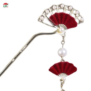 Trung Quốc Quạt Hình Tua Rua Tóc Dính Với Tua Dài Thiết Kế Vintage Tóc Cho Ngày Lễ Đảng Phụ Kiện Tóc