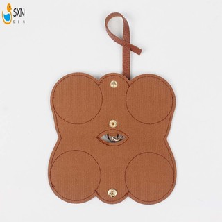 Túi đựng kính râm bằng da có dây đeo cổ tay Hộp đựng kính râm để đựng chìa khóa tiền xu