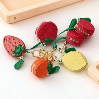 Ví Móc Khóa Trái Cây YSANH, Ví Móc Khóa Mini Quyến Rũ, Da Thời Trang Thiết Kế Dễ Thương Di Động Hình Quả Lê Ví Nữ Phụ Kiện