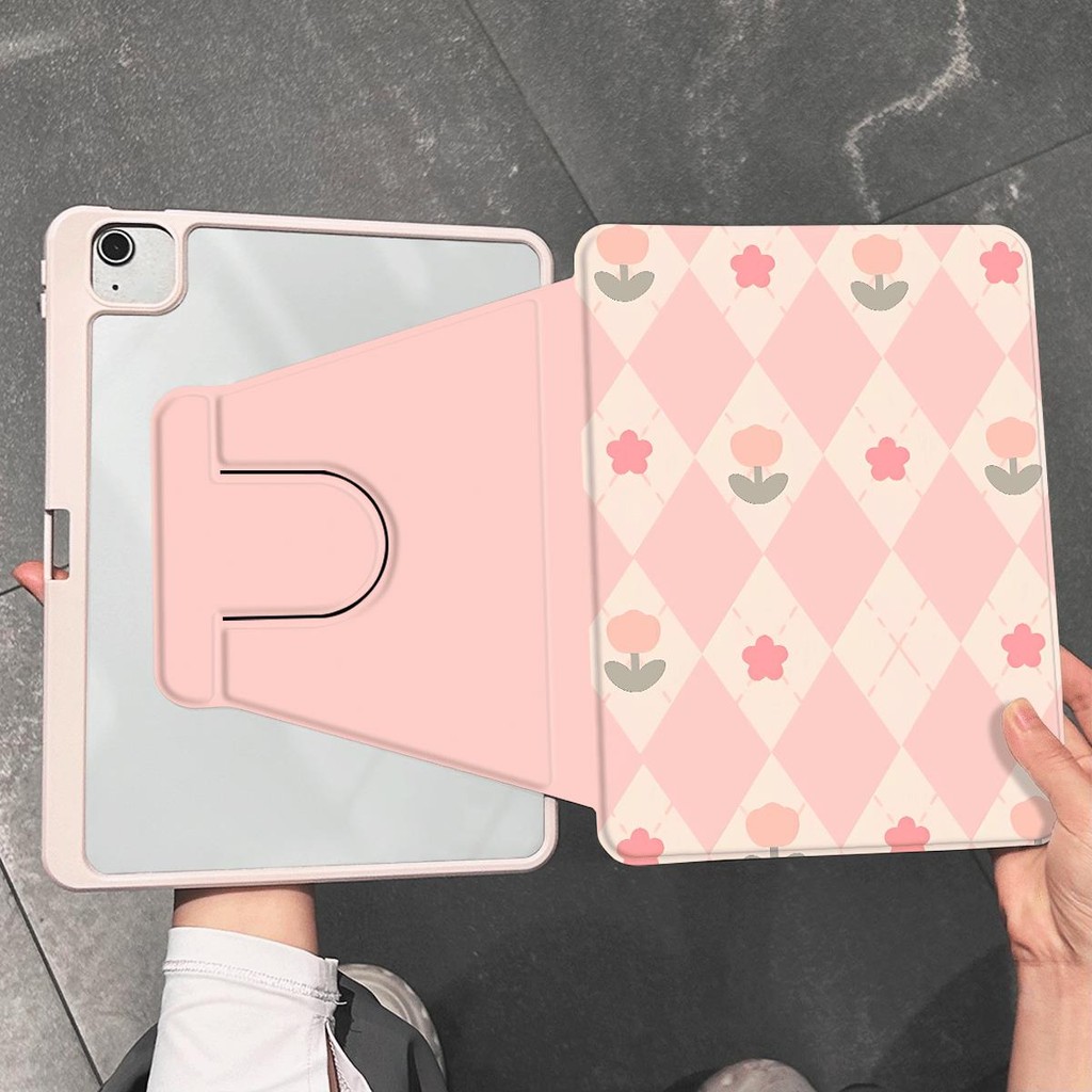 Ốp bảo vệ cho Samsung Galaxy Tab S6 lite 10.4inch S10 FE A8 Tab A9 Plus S7plus / S8plus S9plus / s10plus 12.4inch S10ULTRA Tab A7 lite S9 FE + Vỏ máy tính bảng xoay 360 độ