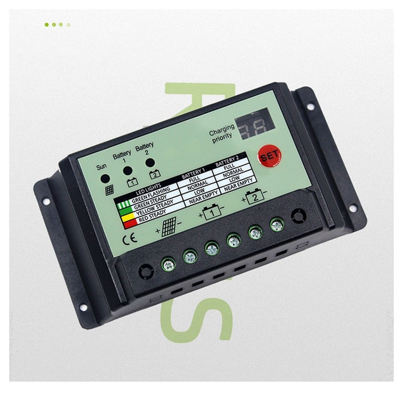 Pin hệ thống Bộ điều chỉnh bảng điều khiển nguồn Bộ sạc PWM 12V 24V (20A) 1 CÁI
