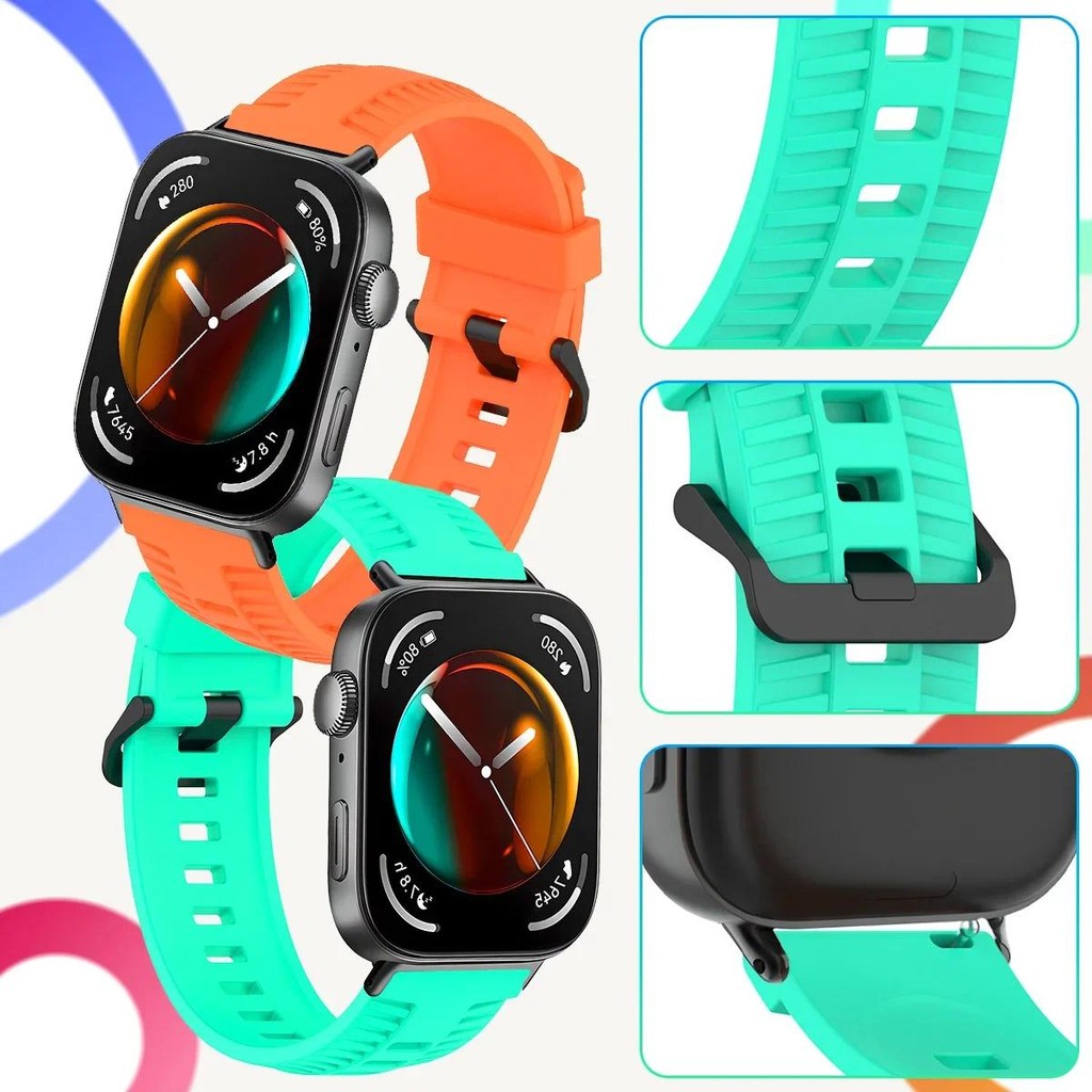 Dây đeo silicon cho Huawei Watch Fit 5 / Fit 5 Pro / Fit 4 Pro / Fit 4 dây đeo thay thế cho đồng hồ Fit 3 phụ kiện vòng đeo tay thể thao